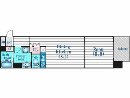 リーガル北堀江【2階】の間取り