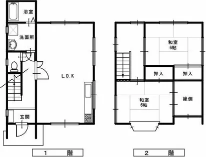兵庫県豊岡市森【一戸建】の間取り
