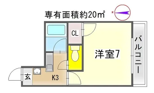 ルミエール泉【1階】の間取り