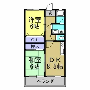 マルゴ・コーポ【205号室】の間取り
