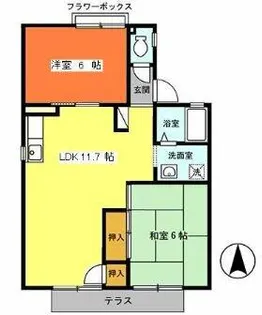 セジュール深井Ⅰ【1階】の間取り