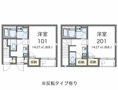 レオネクストかぐや【2階】の間取り