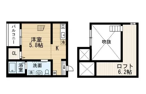 シャマー・ウィラ【203号室】の間取り
