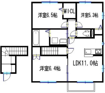 ミル レーヴ【2階】の間取り