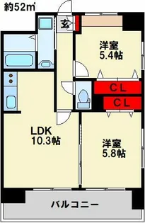 アヴァンセ片野グランデ【2階】の間取り