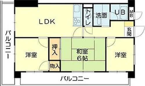 ロイヤルコーポ姫路【401号室】の間取り