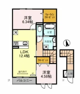 アルコバレーノ【203号室】の間取り