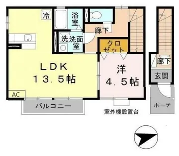 マーブル コート【2階】の間取り