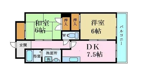大栄・十二所前レジデンス【4階】の間取り