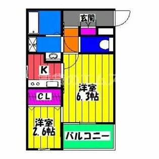 リアンレガーロ平尾ステーション【2階】の間取り