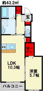 Green hills 小文字【1階】の間取り
