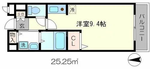 ジェンテカーサ【2階】の間取り