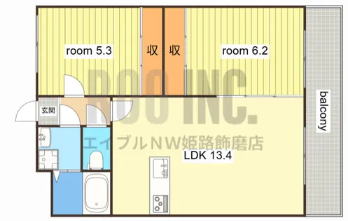 リバーサイド兼田【3階】の間取り