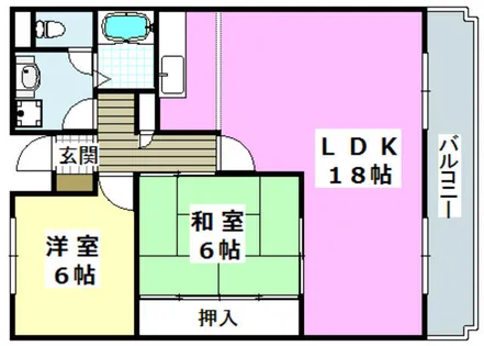 エスポワール茨木【2階】の間取り