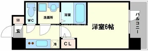 エスリード弁天町グランツ【4階】の間取り