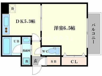 エステムコート大阪新町【4階】の間取り