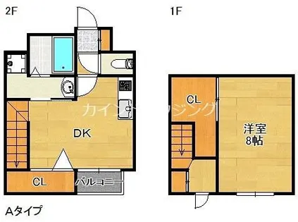 エレギャラント住吉【2階】の間取り
