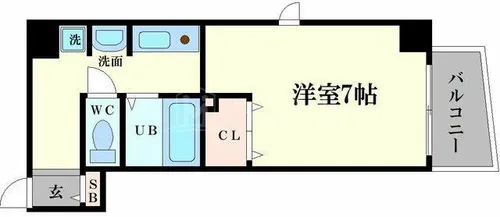 ラナップスクエア阿波座【2階】の間取り