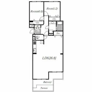 グランドメゾン元宮町【C-1号室】の間取り