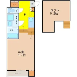 カーサルーチェ黄金【1階】の間取り