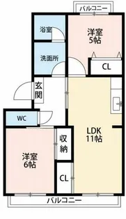グランドゥール須田【208号室】の間取り