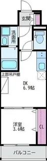 1DKの間取り画像