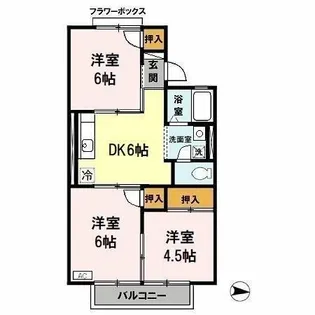 ハウスK【2階】の間取り
