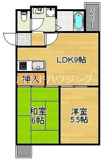 アクシスコート住之江【4階】の間取り