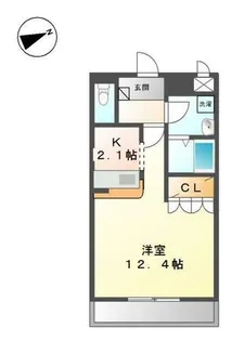 フレッシュパレス堀越【1階】の間取り
