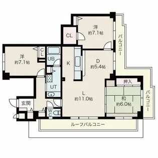 ダイアパレス東加古川【5階】の間取り