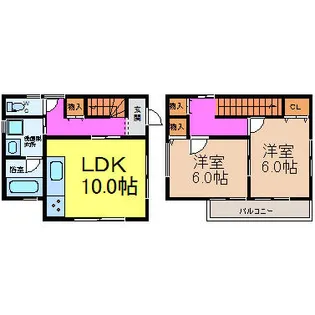 愛知県名古屋市中川区上高畑2丁目【一戸建】の間取り