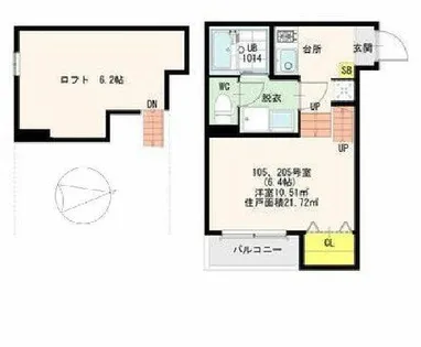 アールグレイス中島町【2階】の間取り