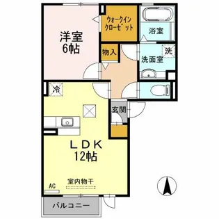 クレールシェノワ【103号室】の間取り