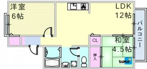 MISTRAL神戸西【103号室】の間取り