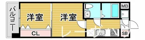 福岡県福岡市博多区博多駅南2丁目【マンション】の間取り