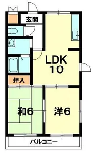 西田ハイツ【1階】の間取り