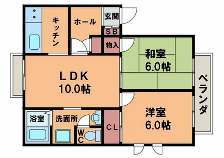 播磨町グリーンコート【1階】の間取り