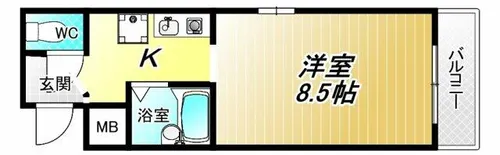 リアライズ近鉄八尾【2階】の間取り