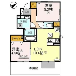 兵庫県神戸市垂水区福田4丁目【アパート】の間取り