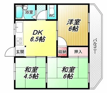 宮脇ハイツ【1階】の間取り