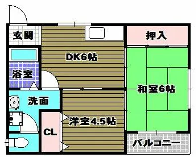 コーポ高倉台【2階】の間取り