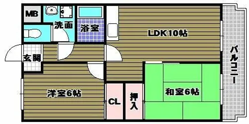 リビオ金剛【2階】の間取り