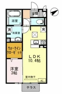 サンハイツ北条【1階】の間取り