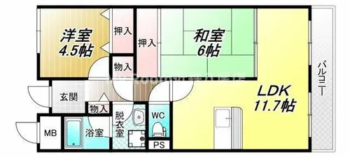 メゾンマルソー【4階】の間取り