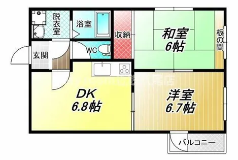 エスポールシバタ【208号室】の間取り