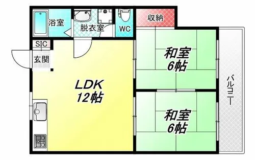 ニュータウン中田【2階】の間取り