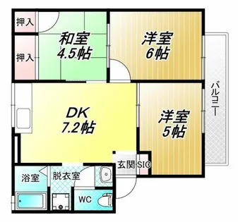 メュールパレ松本Ⅱ【2階】の間取り