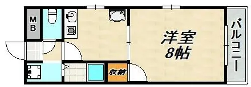 マリンパレス須磨【2階】の間取り