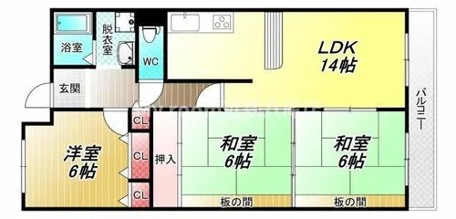 ラポール山賀【4階】の間取り