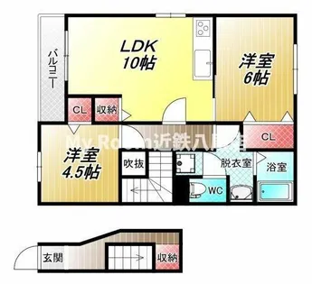 ピースフルコート【2階】の間取り